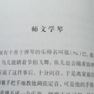 《师文学琴》