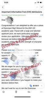 【Brothers Education2021特大喜讯】Episcopal High录取来咯