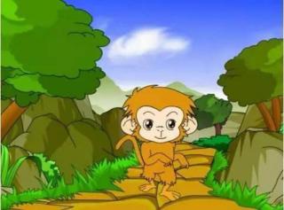 《小猴子摘桃子》