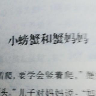 《小螃蟹和蟹妈妈》