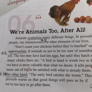 We are Animals Too, After All!