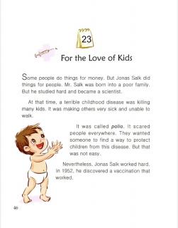 one story a day一天一个英文故事-3.23 For the Love of Kids