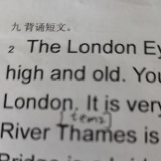 三下  3.31The London Eye 背诵内容背诵