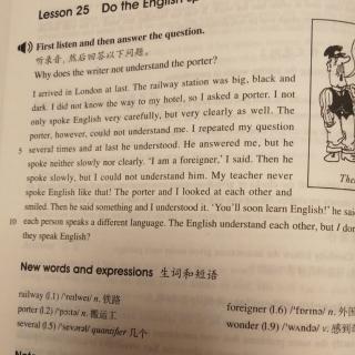 Lesson 25 Do the English speak English?