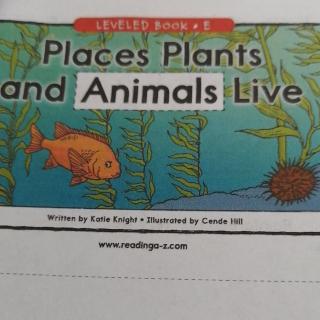 Places Plants and Animals live