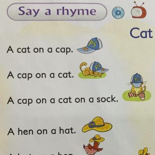 Unit 2 Say a rhyme