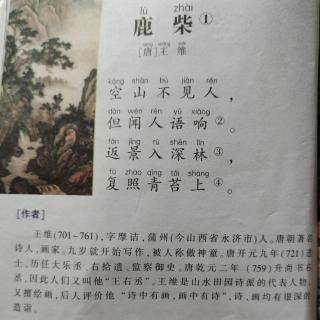 《鹿柴》[唐]王维