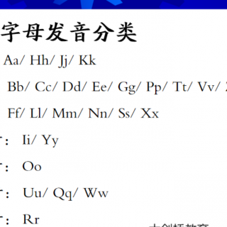 字母发音分类