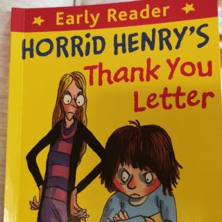 Horrid Henry's Thank you Letter
