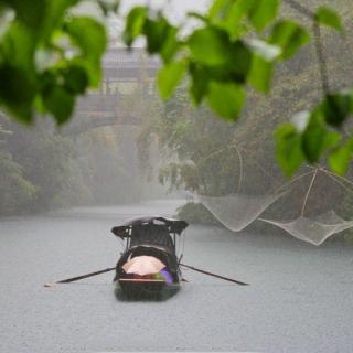 【雨季助眠白噪音】雨中划船