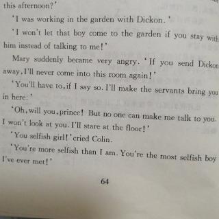 The Secret Garden 6-4 Colin is afraid