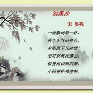 古诗词朗诵《浣溪沙》.晏殊