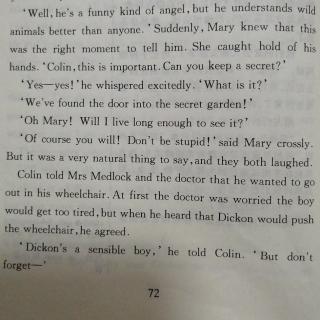 The Secret Garden 6-12 Colin is afraid