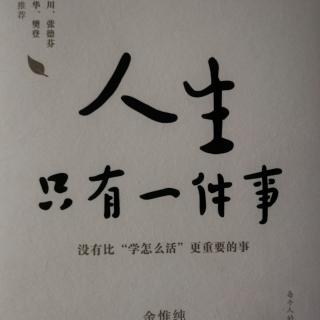 《人生只有一件事》自序