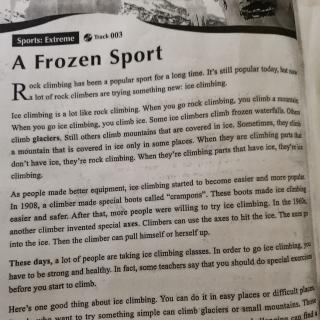 A frozen sport