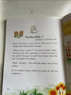 27-28.Fix the hole（亡羊补牢，未为晚也🐑“英文版”）
