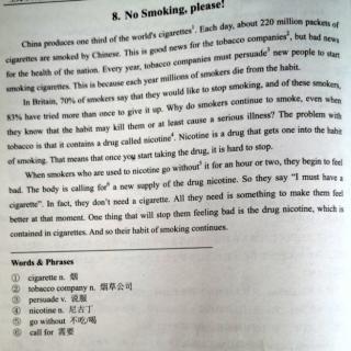 科普英语：No Smoking，Please(英汉双语)