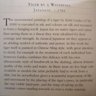 Tiger by a Waterfall【大英博物馆猫科宝藏介绍——英汉双语型】