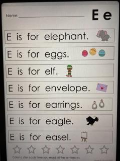 Letter E