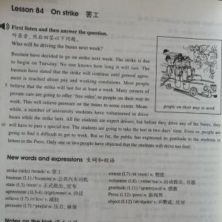 Lesson 84 On strike