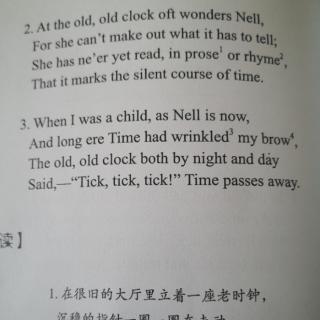 美国原版经典语文课文：The Old Clock(英汉双语)