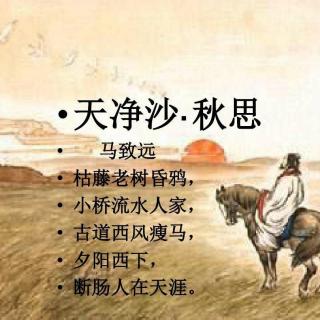 《天净沙·秋思》作者:马致远