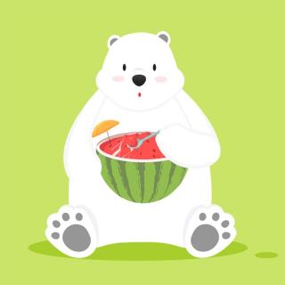 绘本故事《小胖熊吃西瓜》