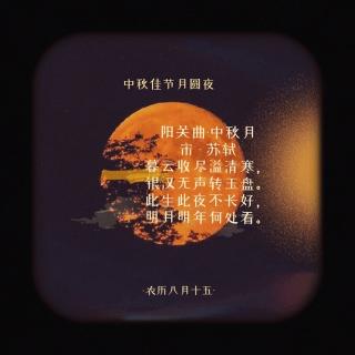 阳关曲·中秋月—宋代·苏轼