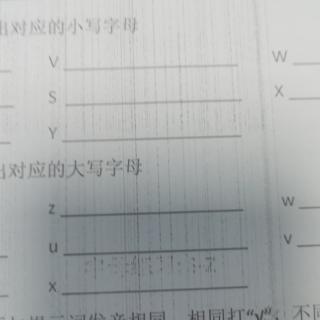 字母练习听力部分S-Z