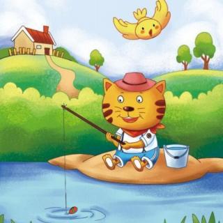 晚安故事《小猫钓鱼》