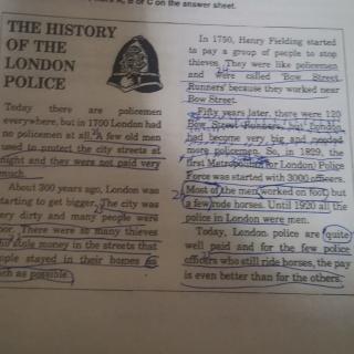 The history of the London police