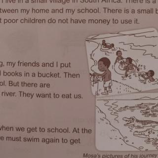 Suri麻麻Reading-A magazine article-Swimming to school