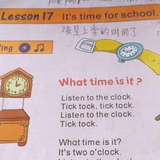 Lesson17 It's time for school