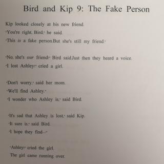 听力理解：Bird and Kip9:The Fake Person