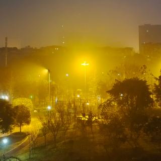 冬日雨夜