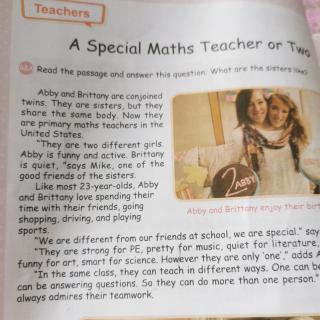 A special maths teacher or two