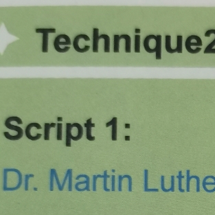 Technique 2  Script 1