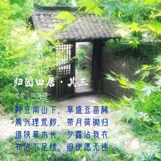 253.归园田居·其三 陶渊明