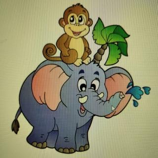 《大象和猴子》