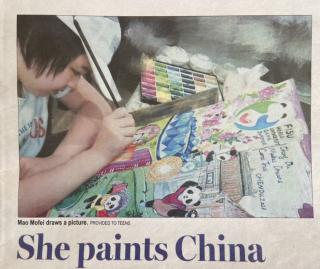 She paints CHINA 🇨🇳(read by Rebecca)