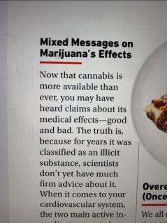 Reader's digest 202101-Mixed Messages on Marijuana's Effects