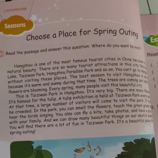 Choose a place for spring outing