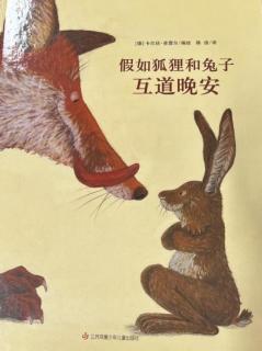卡蒙加禹香苑幼儿园欢欢老师《假如狐狸和兔子互道晚安》