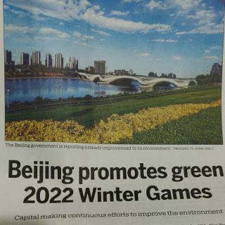 Beijing promotes green 2022 Winter Games