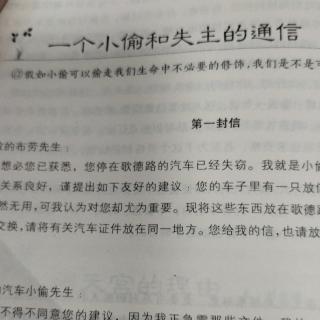 29｜一个小偷和失主的通信