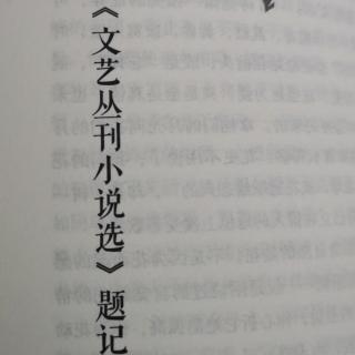 6.16文艺丛刊小说选 题记