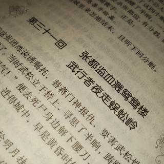 (选读)第31回 张都监血溅鸳鸯楼 武行者夜走蜈蚣岭