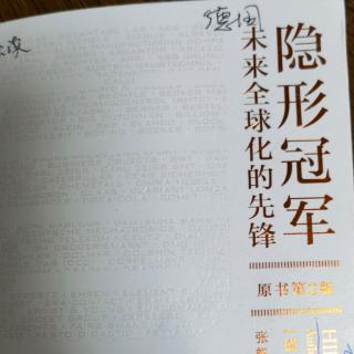 隐形冠军的神秘面纱