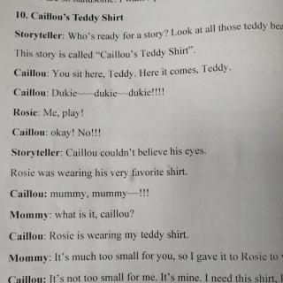 Caillou's Teddy Shirt