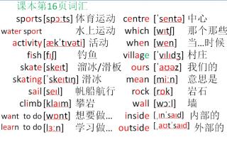 剑四16页词汇